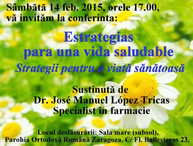 anunt conferinta estrategias vida saludable